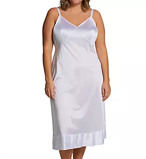 Plus Size Adjustable Length Full Slip White 44