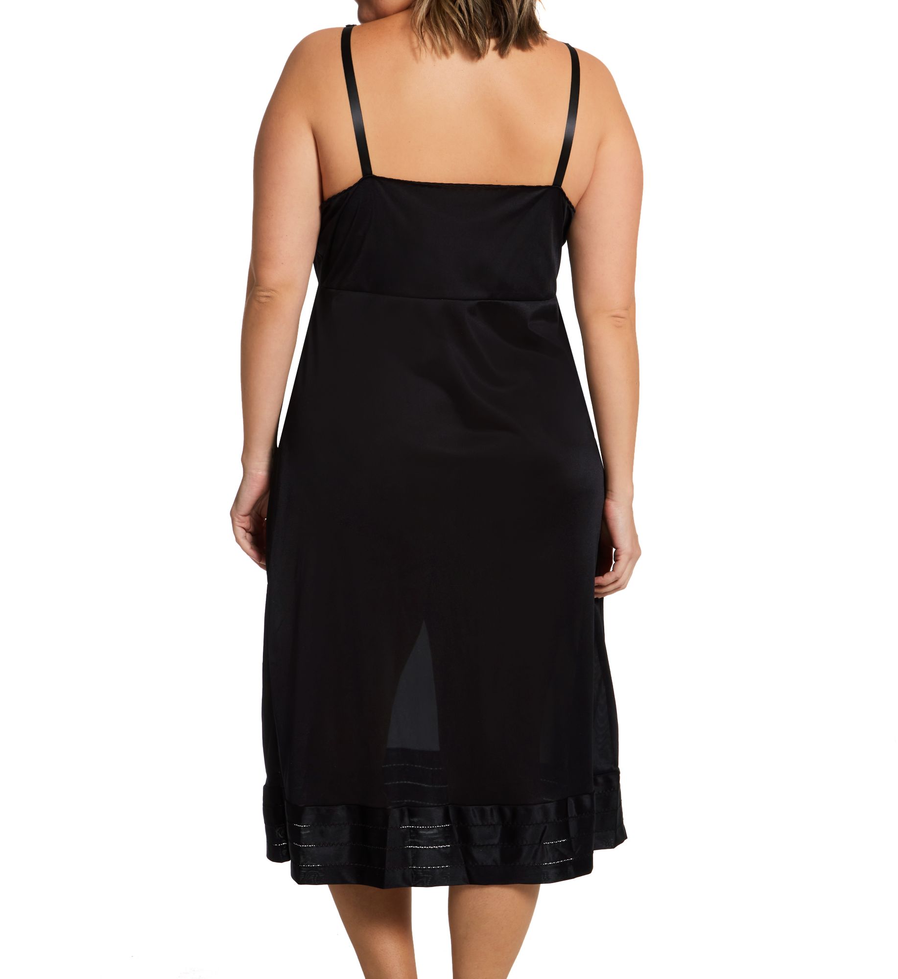 Shadowline Plus Size Adjustable Length Full Slip Black 50  - Image 2