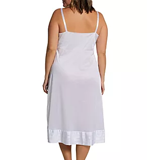 Plus Size Adjustable Length Full Slip White 44