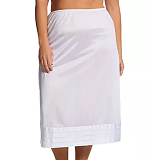 Plus Size Adjustable Length Half Slip White 1X