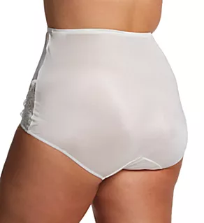 Plus Size Lace Inset Brief Panty 3 - Pack Black/Ivory/Peri Frost 8