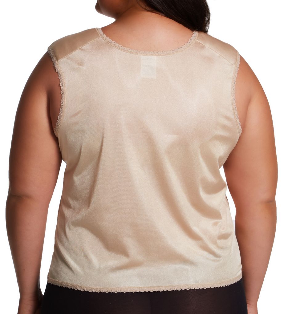 Shadowline Plus Nylon Padded Shoulder Camisole Nude 2X  - Image 2