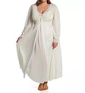 Plus Silhouette 54 Inch Coat Ivory 1X