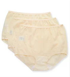 Dixie Belle Scallop Trim Full Brief Panty - 3 Pack Beige 5