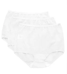 Dixie Belle Scallop Trim Full Brief Panty - 3 Pack White 5