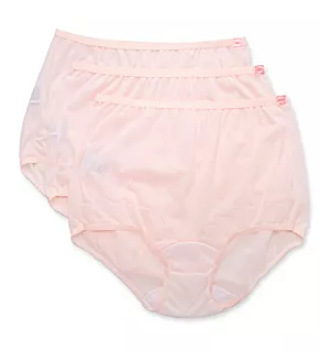 Plus Size Dixie Belle Scallop Trim Brief - 3 Pack Pink 13