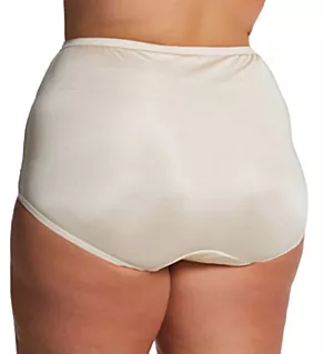 Plus Size Dixie Belle Scallop Trim Brief - 3 Pack Pink/Blue/Beige 13