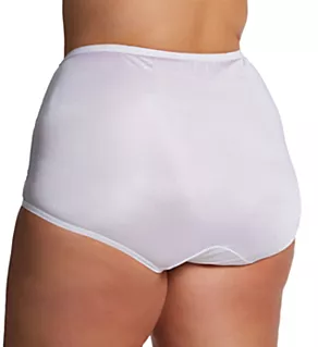 Plus Size Dixie Belle Scallop Trim Brief - 3 Pack White 13