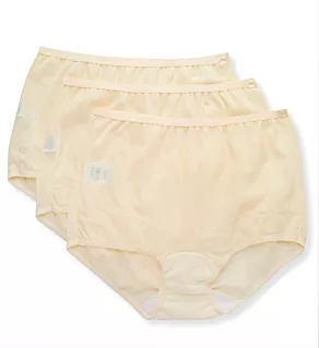 Plus Extra Dixie Belle Scallop Brief Panty- 3 PK Beige 13