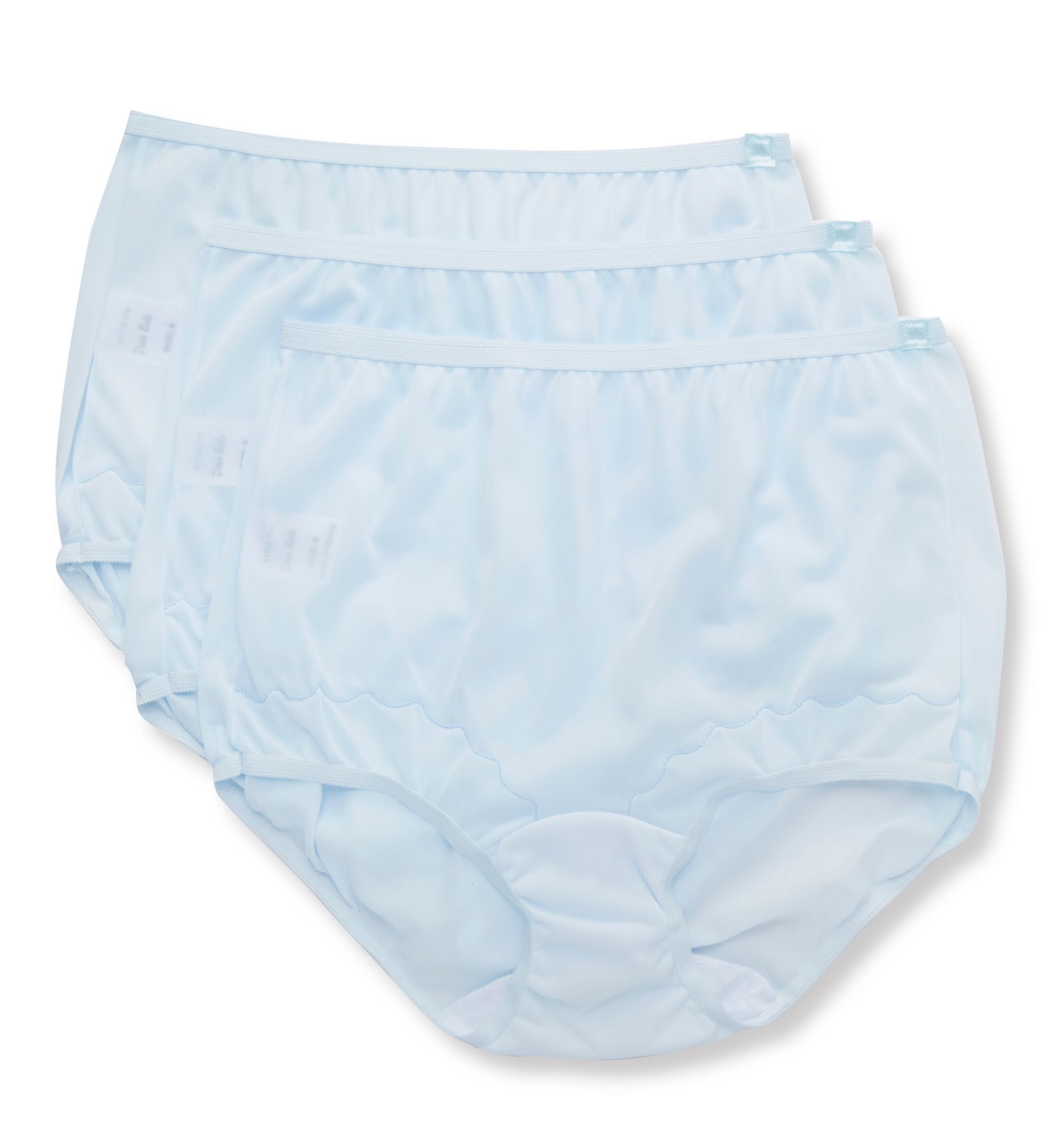 Shadowline Women's Plus Extra Dixie Belle Scallop Brief Panty- 3 PK in Blue | Size: 15 | HerRoom.com