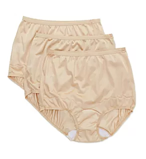 Plus Extra Dixie Belle Scallop Brief Panty- 3 PK Nude 13