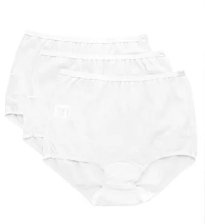 Plus Extra Dixie Belle Scallop Brief Panty- 3 PK White 13