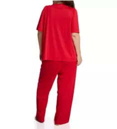 Plus Petals Pajama Set Red 3X