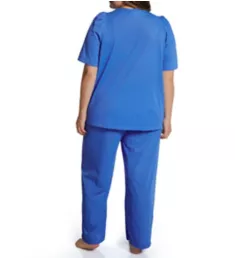 Plus Petals Pajama Set Sapphire 1X