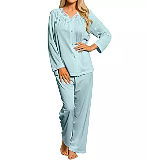 Petals Long Sleeve Pajama Set SeaFoam S