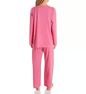 Petals Long Sleeve Pajama Set Rosy Pink S