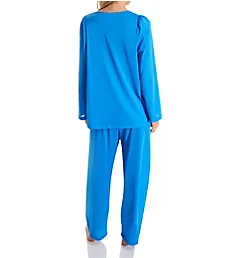 Petals Long Sleeve Pajama Set Sapphire XL