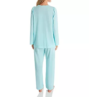 Petals Long Sleeve Pajama Set SeaFoam S