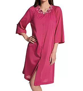 Petals Embroidered Yoke Coat Raspberry S