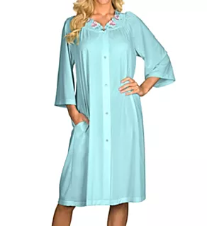Petals Embroidered Yoke Coat SeaFoam S