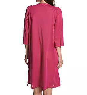 Petals Embroidered Yoke Coat Raspberry S