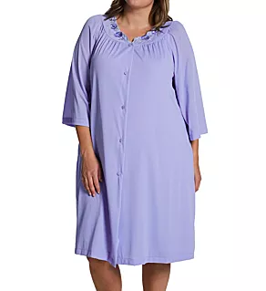 Plus Petals Embroidered Yoke Coat Lilac 1X