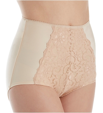 Shape Smoothing High Waist Full Brief Panty with Lace