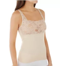 Square Neck Lace Top Smoothing Camisole Nude M