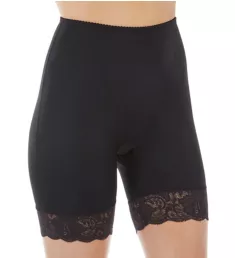 Smoothing High Waist Thigh Slimmer with Lace Black S