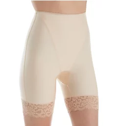 Smoothing High Waist Thigh Slimmer with Lace Nude S