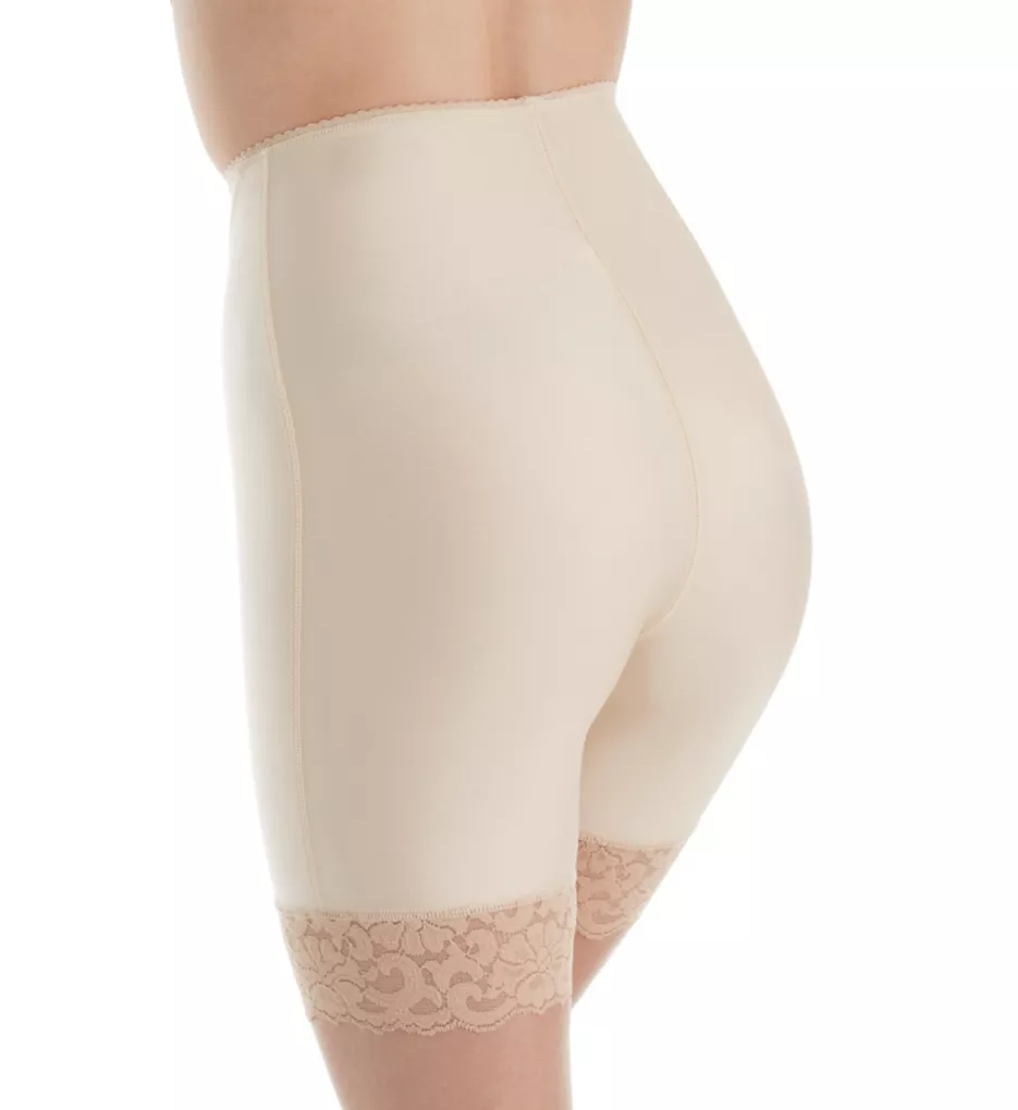 Smoothing High Waist Thigh Slimmer with Lace Nude S