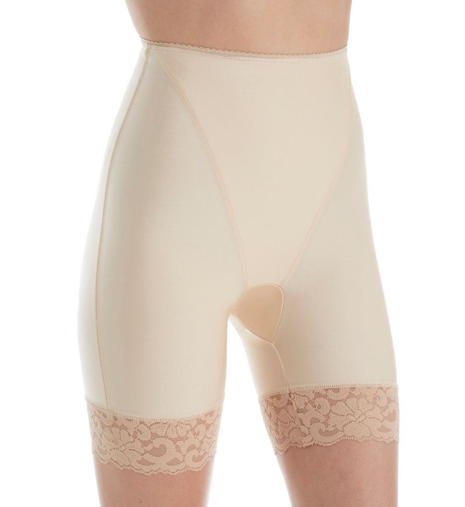 Smoothing High Waist Thigh Slimmer with Lace-gs