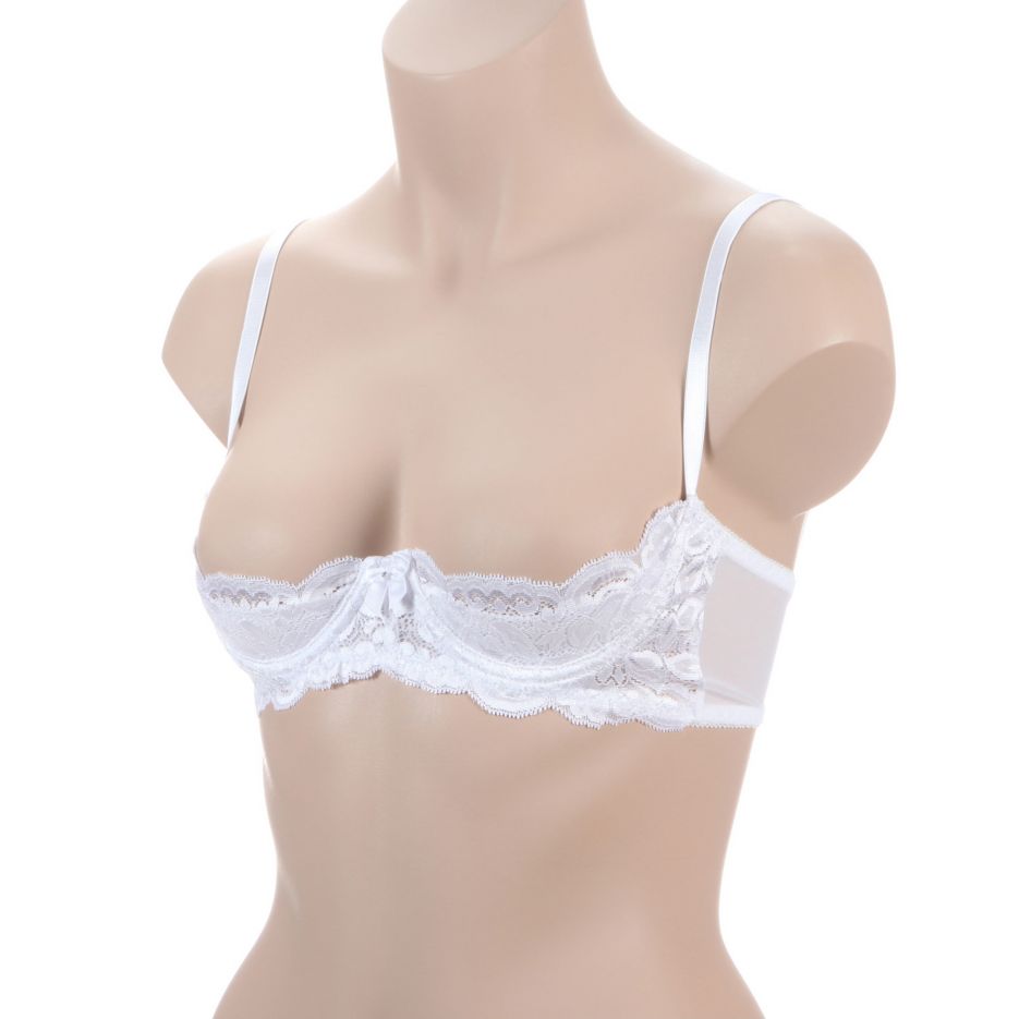 Women's Shirley of Hollywood 20144 Stretch Lace Shelf Bra (White 38)