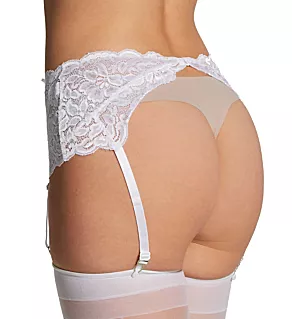 Stretch Lace Garterbelt White O/S
