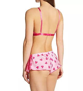 Lace Bra and Short Set Pink XL