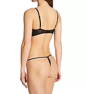 Two Piece Bra and G-String Set Black/Gold XL