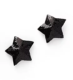 Sequin Star Shaped Pasties Black/Black O/S