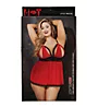 Shirley of Hollywood Plus Stretch Lace Split Cup Babydoll with G-String 96623Q - Image 1