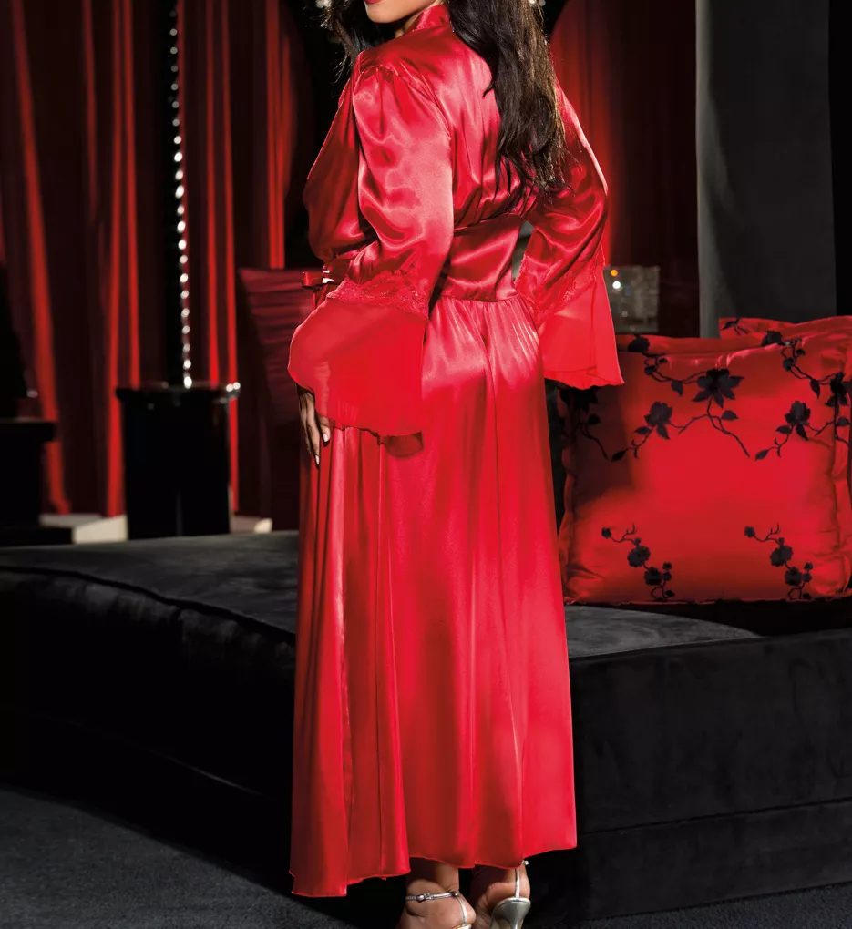 Plus Size Sexy Full Figure Long Gown Peignoir Lingerie Set 