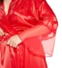 Shirley of Hollywood Plus Size Chiffon Charmeuse Long Robe X20559 - Image 4