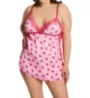 Shirley of Hollywood Plus Size Lace Up Chemise with G-String X25850 - Image 1