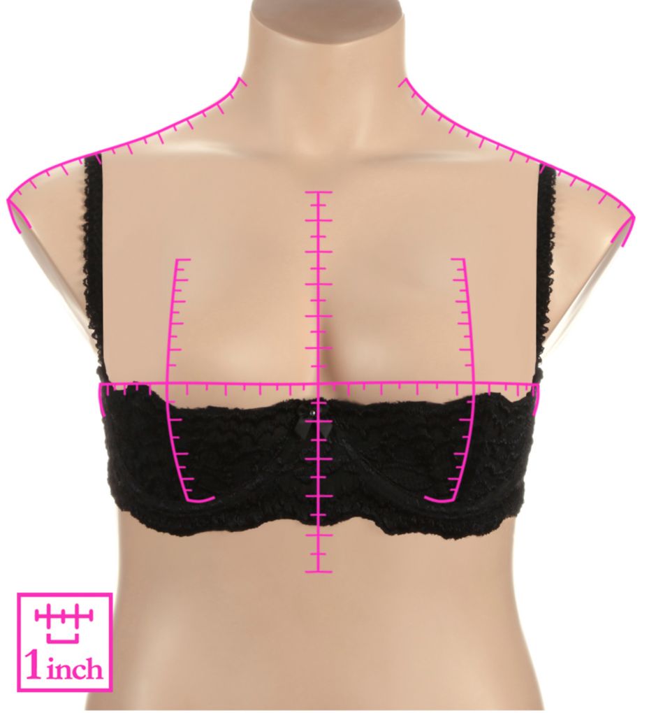 Shirley of Hollywood Plus Size Chopper Lace Shelf Bra White 42  - Image 3