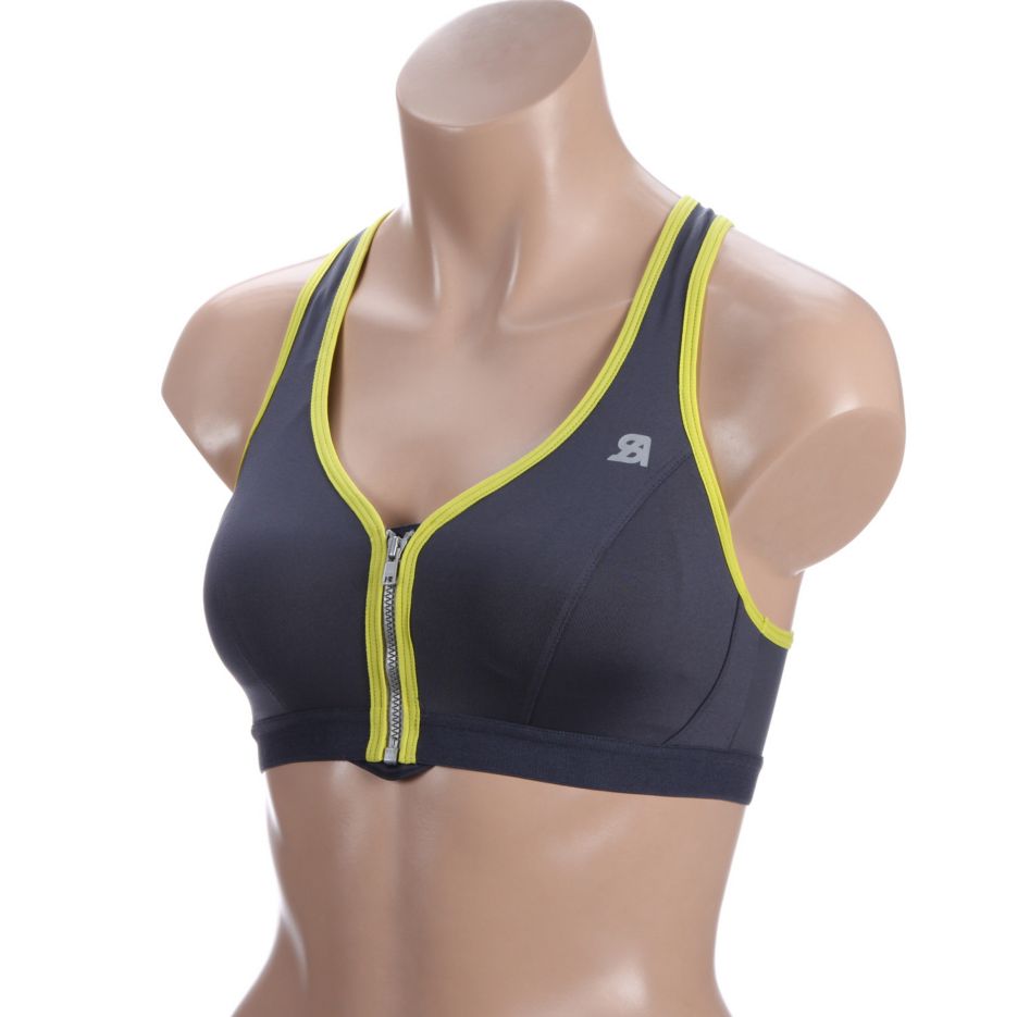 Buy Women's Active Zipped Plunge Sport Bra-Purple/Yellow, Size 38C Online  at desertcartSeychelles