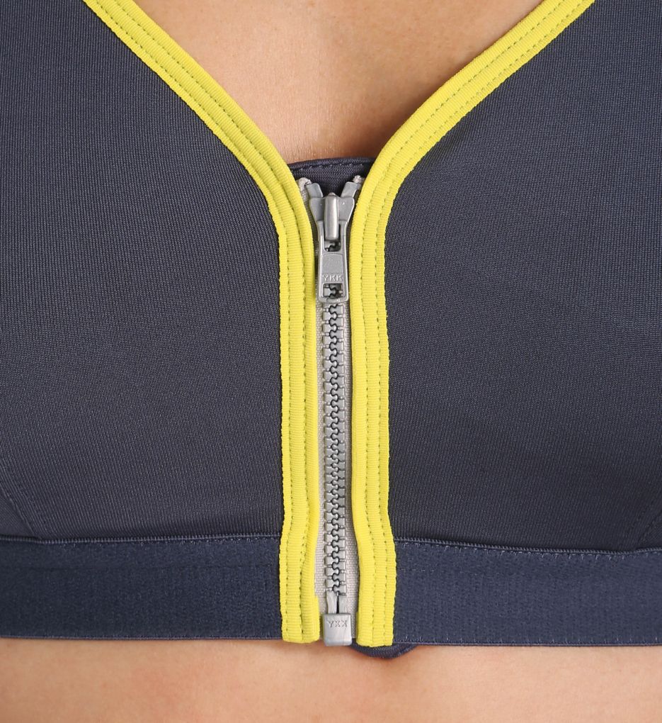 Active Zipped Plunge Sports Bra-cs1