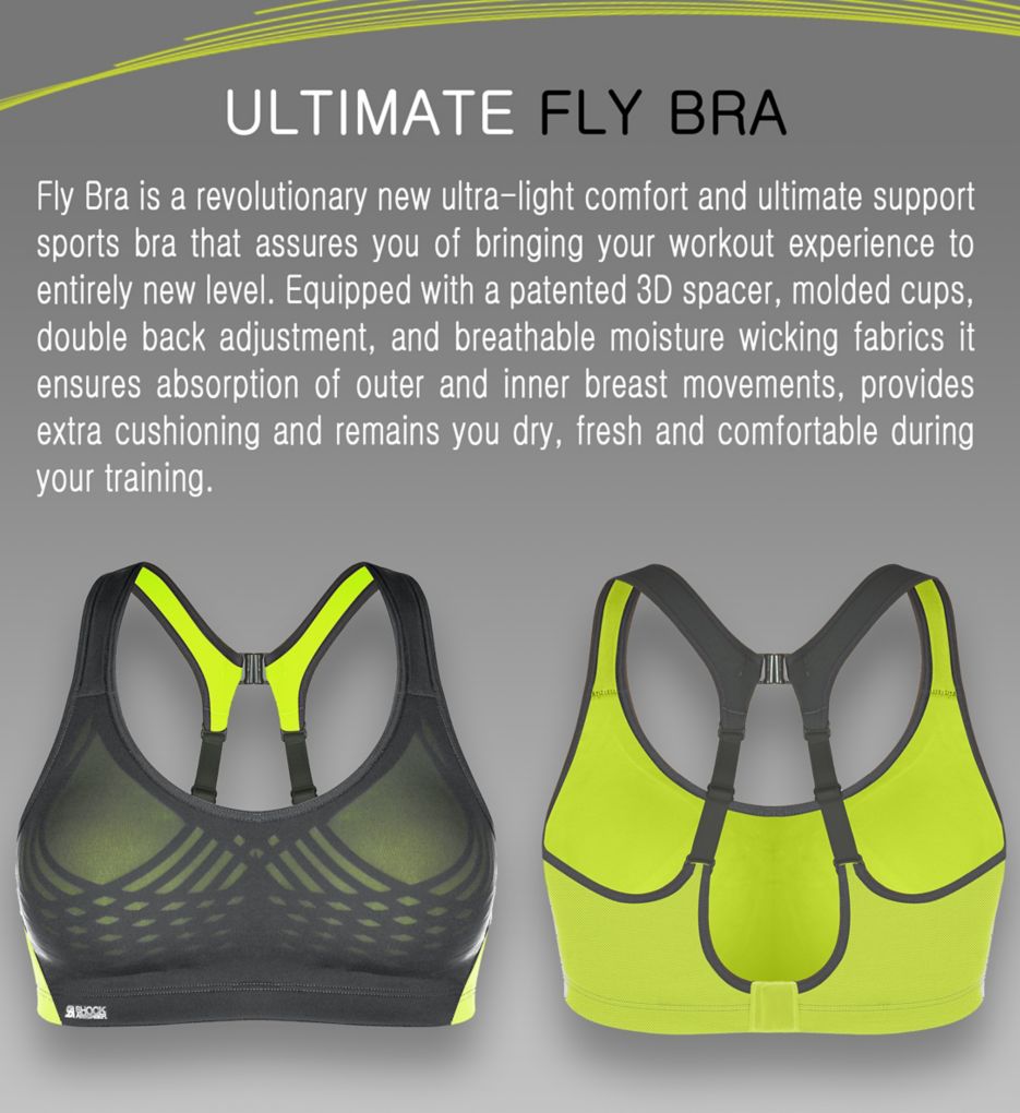 Sports Bra for Women - Shock Absorber Ultimate Fly Sports Bra S02y3 High  Impact Women's Gym Run 32B-36F