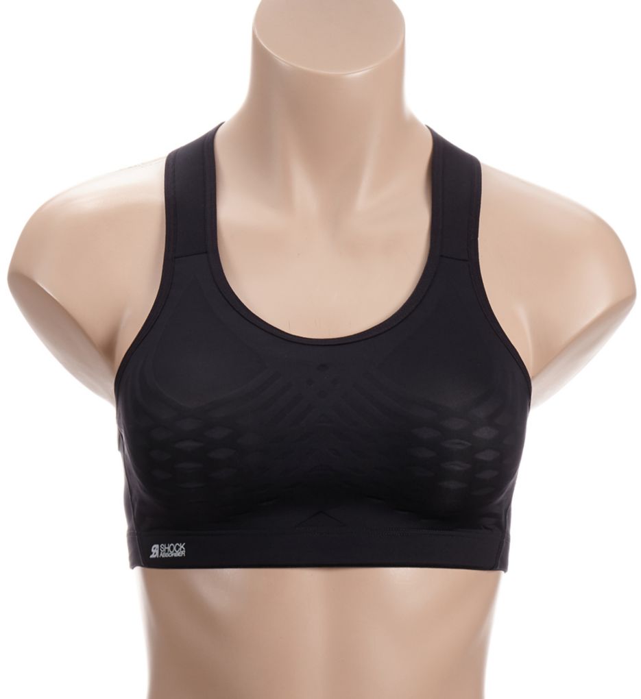 Shock Absorber Ultimate Fly Sports Bra - S02Y3 - Grey/Green - Size 32B -  New