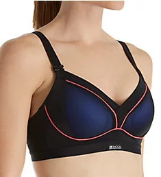 Active Shaped Push Up Support Sports Bra Black/Neon 32A