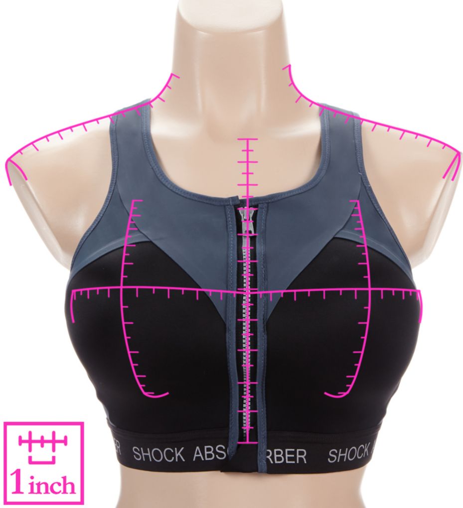 Power bra sports bra, extreme support, black, Champion Shock