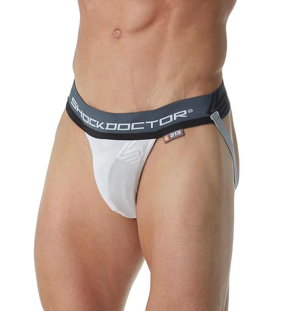Shock Doctor 213 Core Supporter with BioFlex Cup (White)