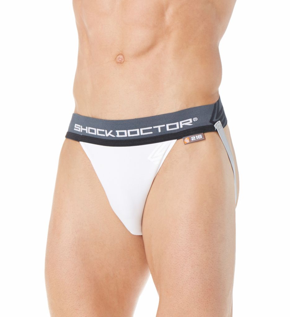 Starter Jockstrap With Optional Cup Pocket,  Exclusive in White for  Men